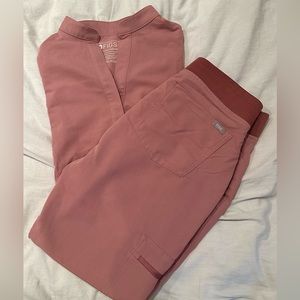 Figs Mineral Mauve Scrub Set - XXS Rafaela + XSP Zamora